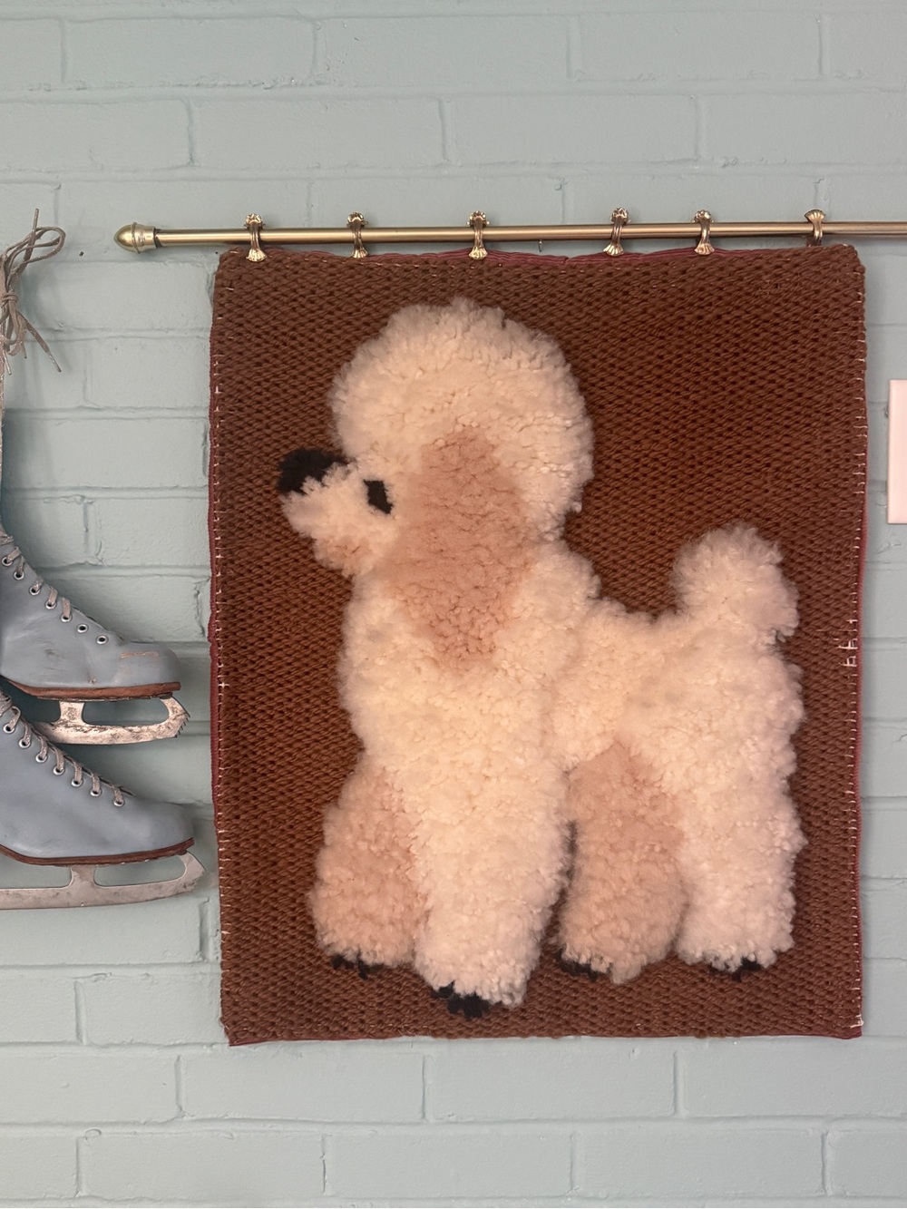 Vintage poodle wall hanging